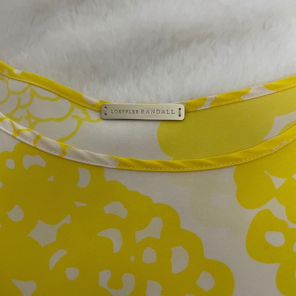 Loeffler Randall Asymmetrical Silk Floral Blouse Top - Picture 4 of 8